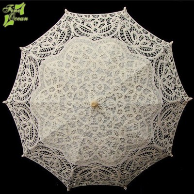 Handmade Ribs Craft Design Beach Wedding Umbrella For Bride